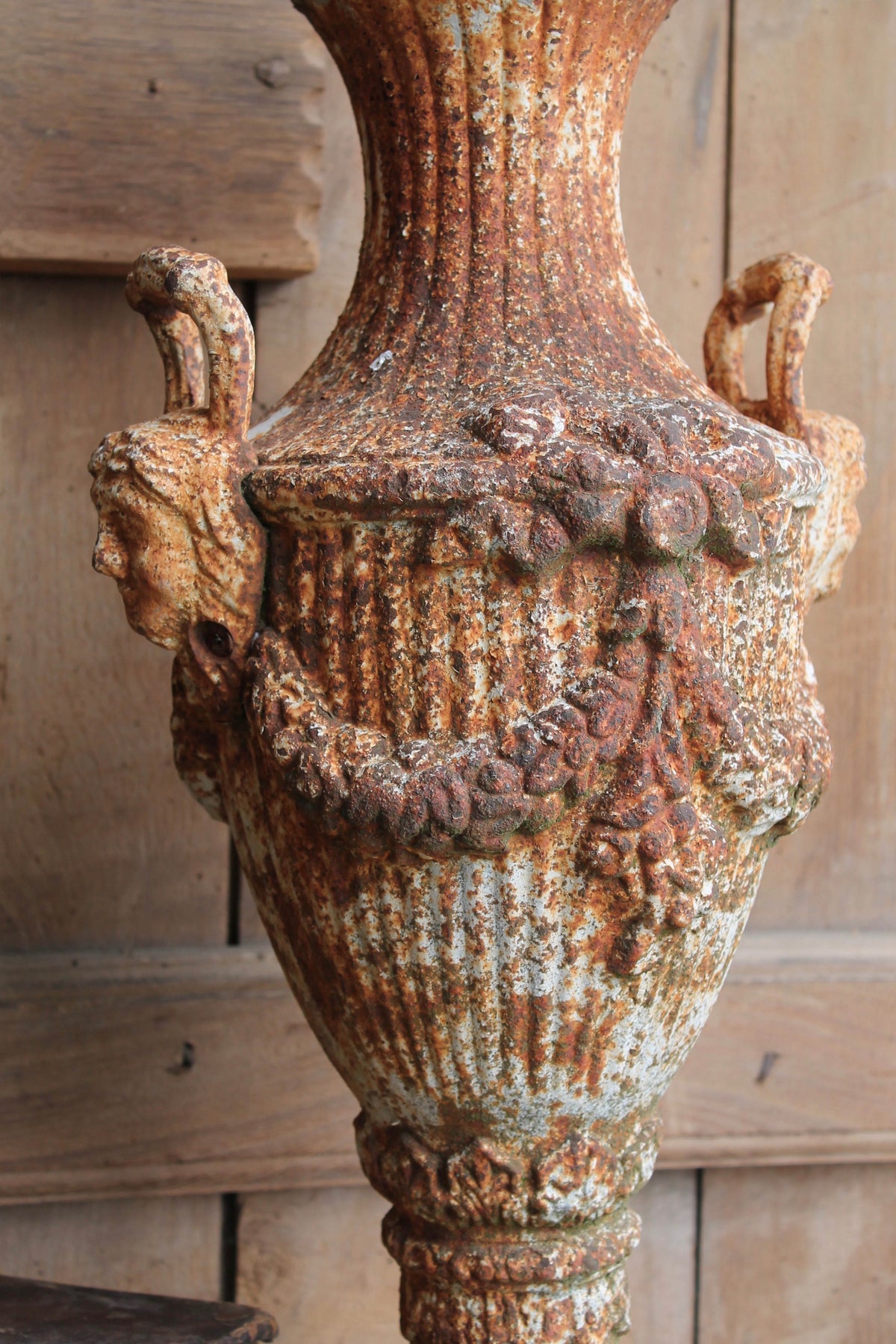 French cast iron urn