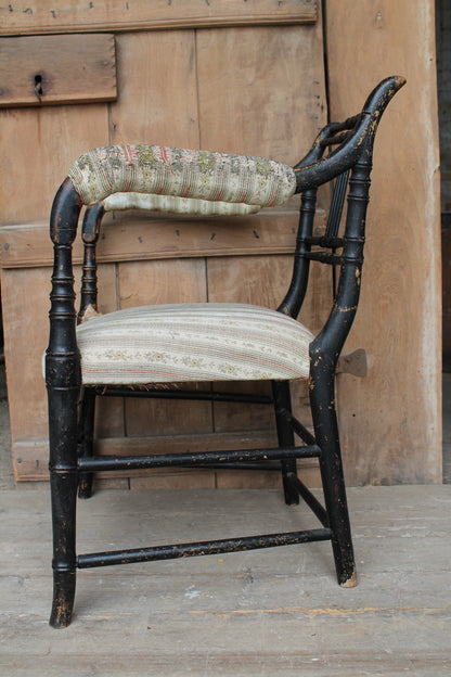 Reserved - Regency faux bamboo chair c. 1825