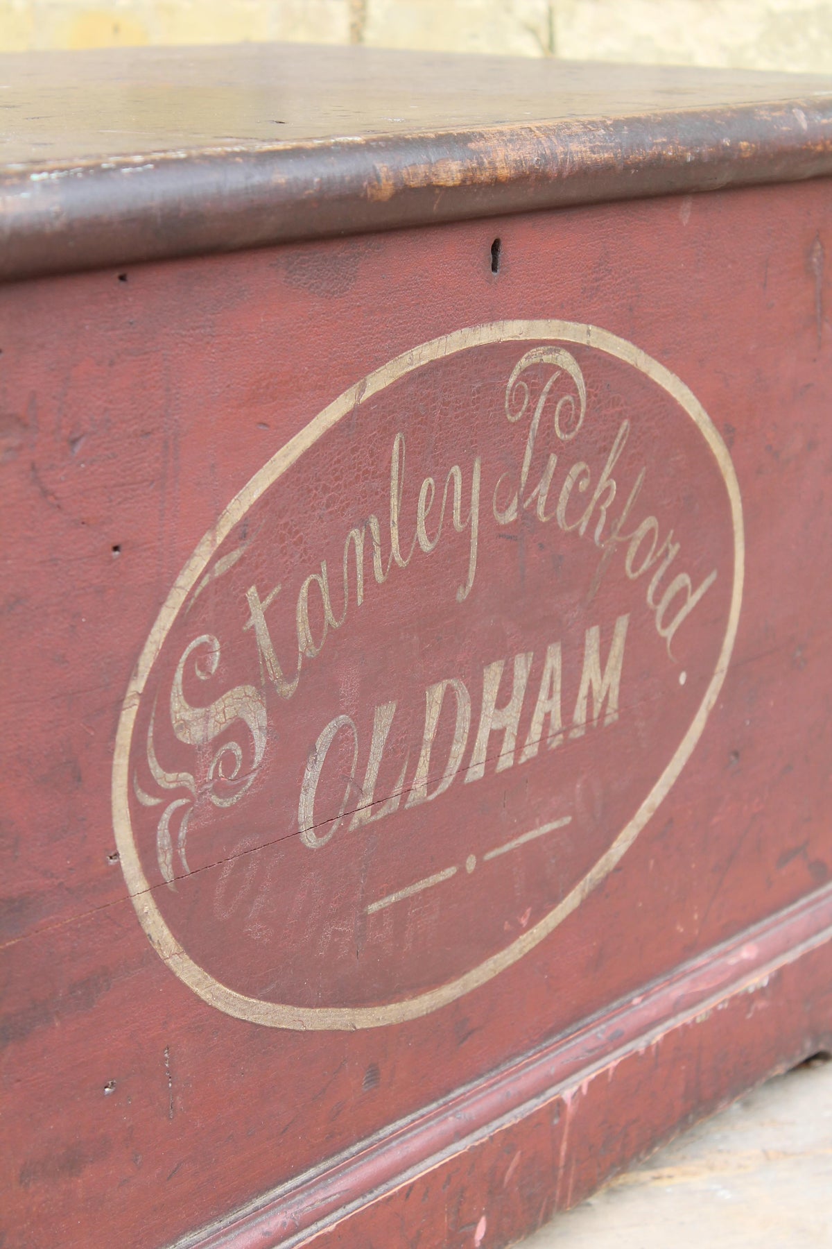Victorian chest in original paint Stanley Pickford. Oldham