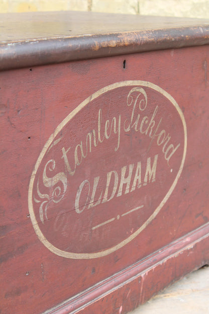 Victorian chest in original paint Stanley Pickford. Oldham