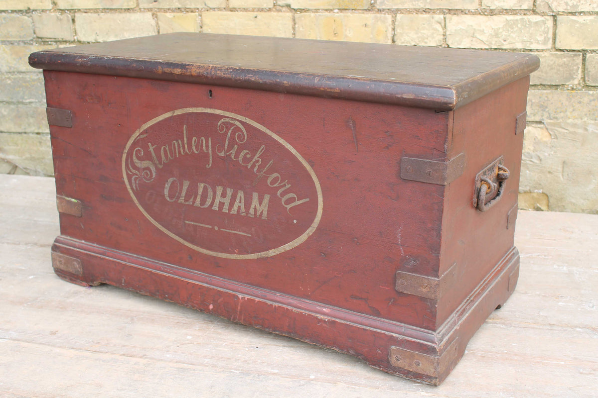 Victorian chest in original paint Stanley Pickford. Oldham