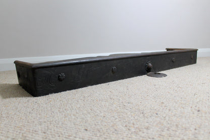 Rare Scottish blacksmith made fireside fender by Joseph Heughan of Auchencairn
