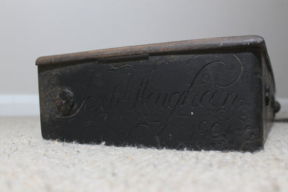 Rare Scottish blacksmith made fireside fender by Joseph Heughan of Auchencairn