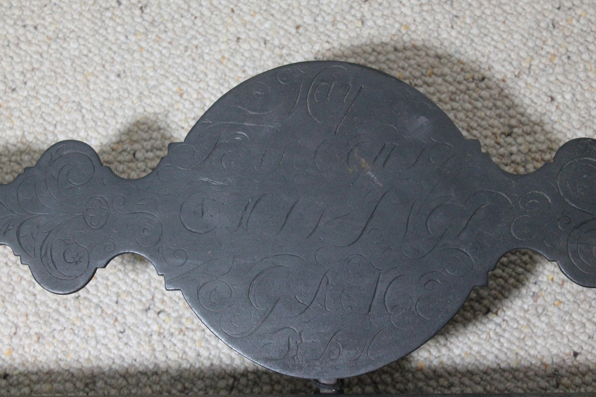 Rare Scottish blacksmith made fireside fender by Joseph Heughan of Auchencairn