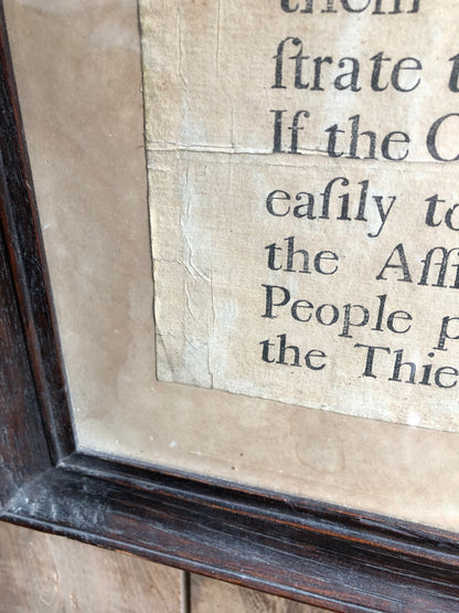 Extremely rare original 18th century English pickpocket notice