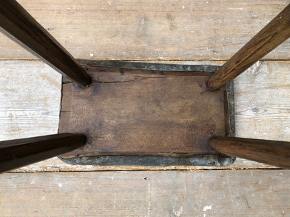 Unusual lead topped 19th century stool