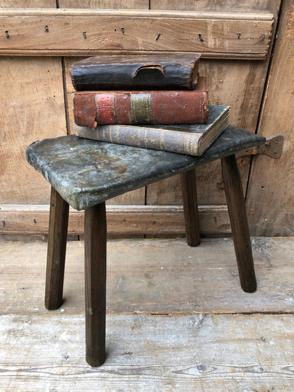 Unusual lead topped 19th century stool