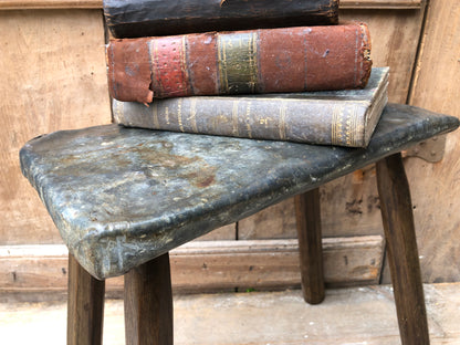 Unusual lead topped 19th century stool