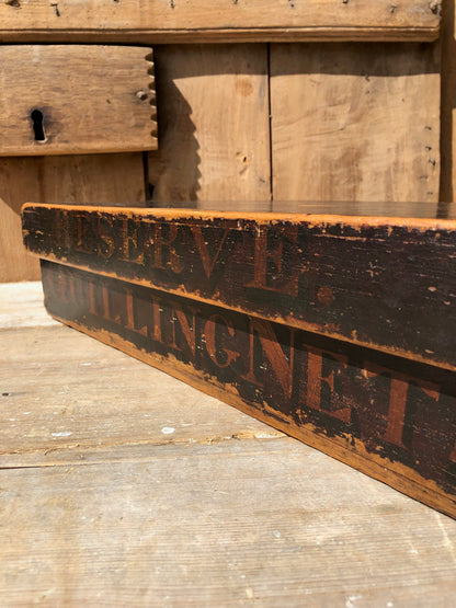 A rare Victorian quilling storage box in the original paint