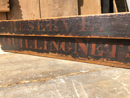 A rare Victorian quilling storage box in the original paint