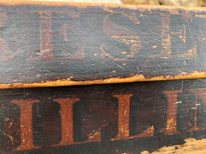 A rare Victorian quilling storage box in the original paint