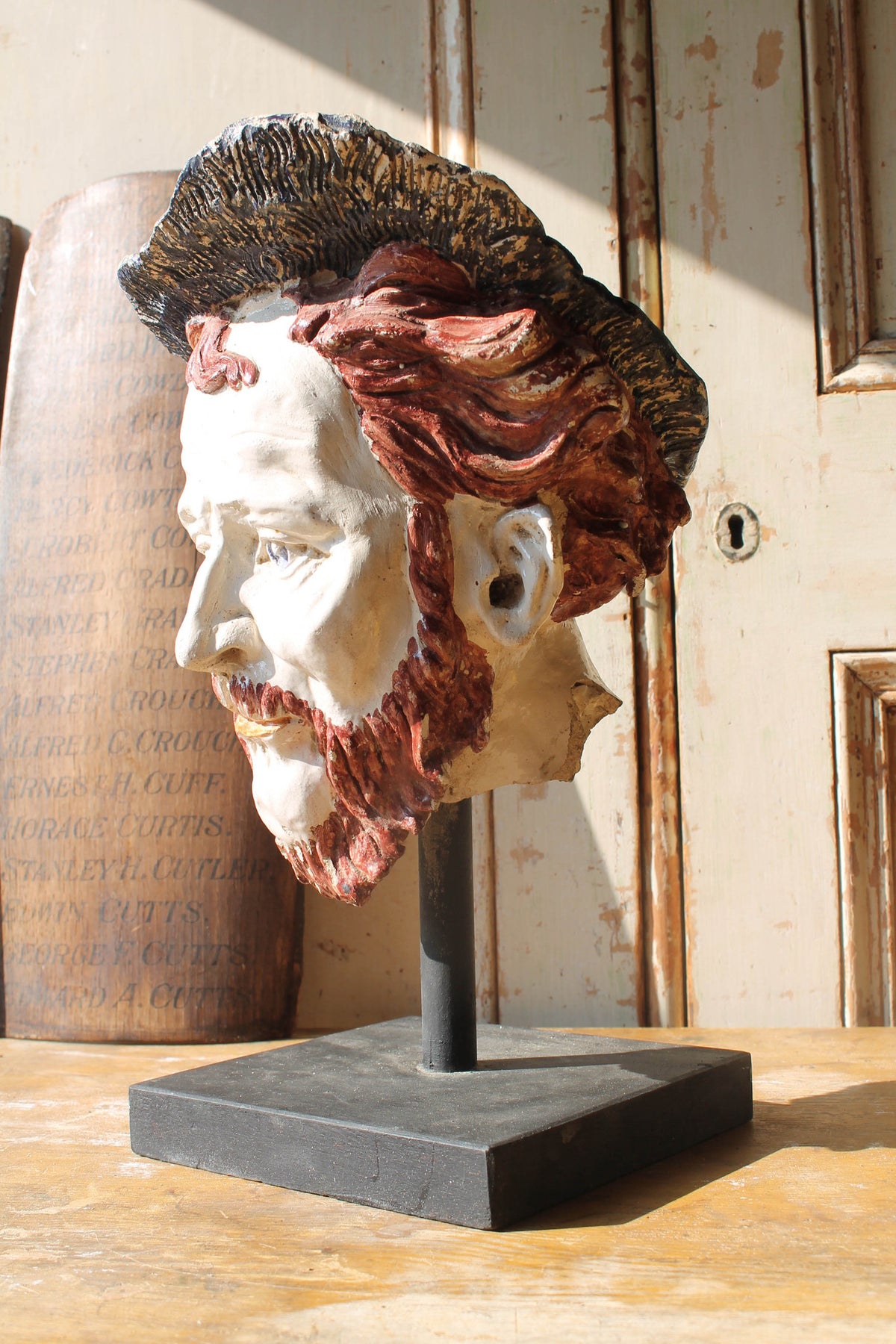 19th century French ceramic head fragment