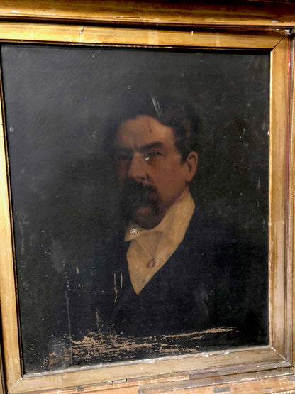 19th century portrait of a gentleman with a horseshoe