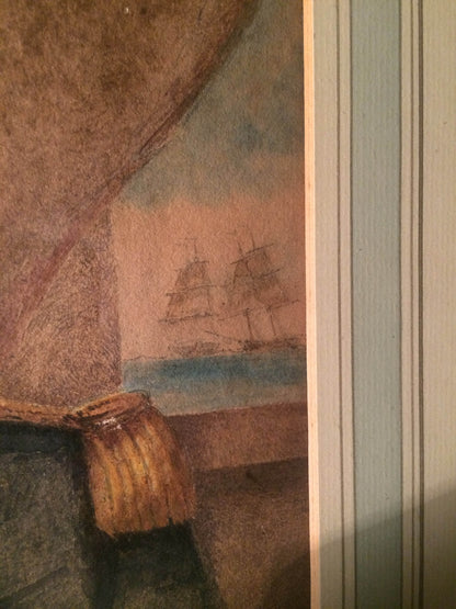 Early 19th century watercolour of a ship's captain