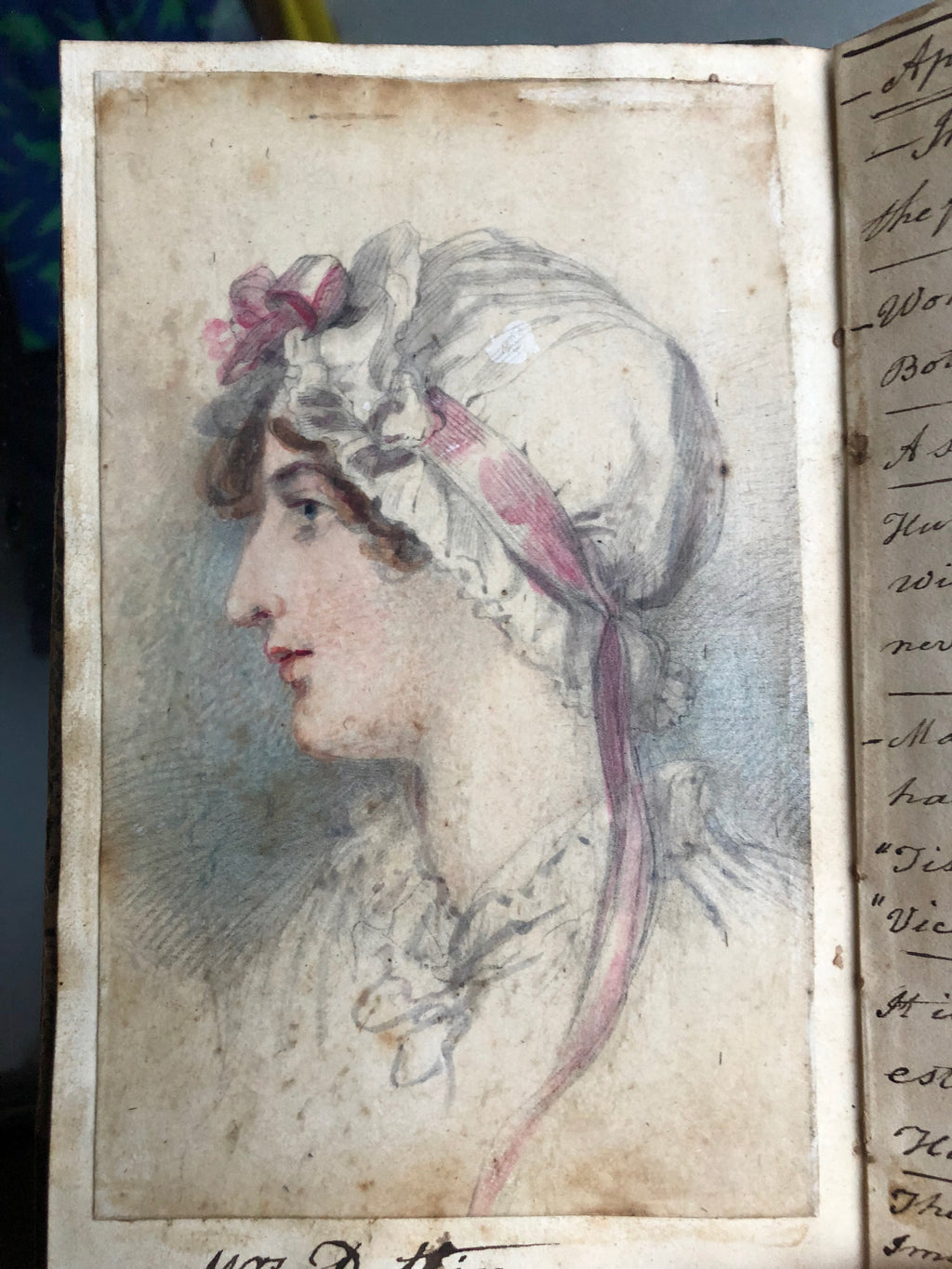 Rare regency journal of a lady including watercolour studies