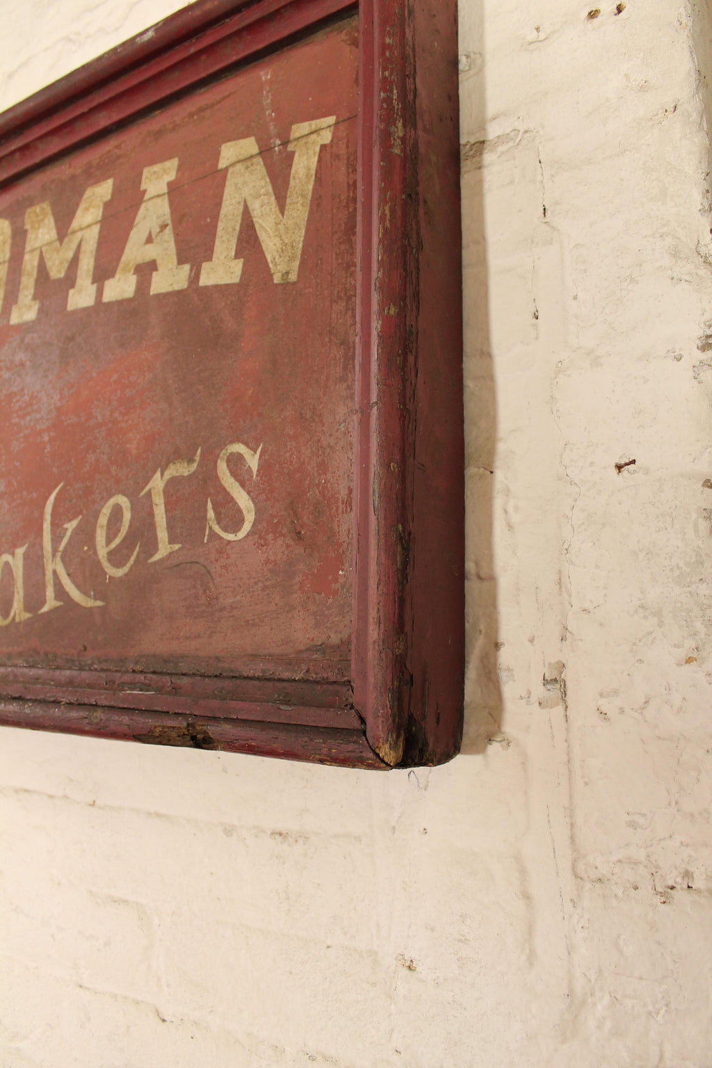 1930s English wooden bakery sign