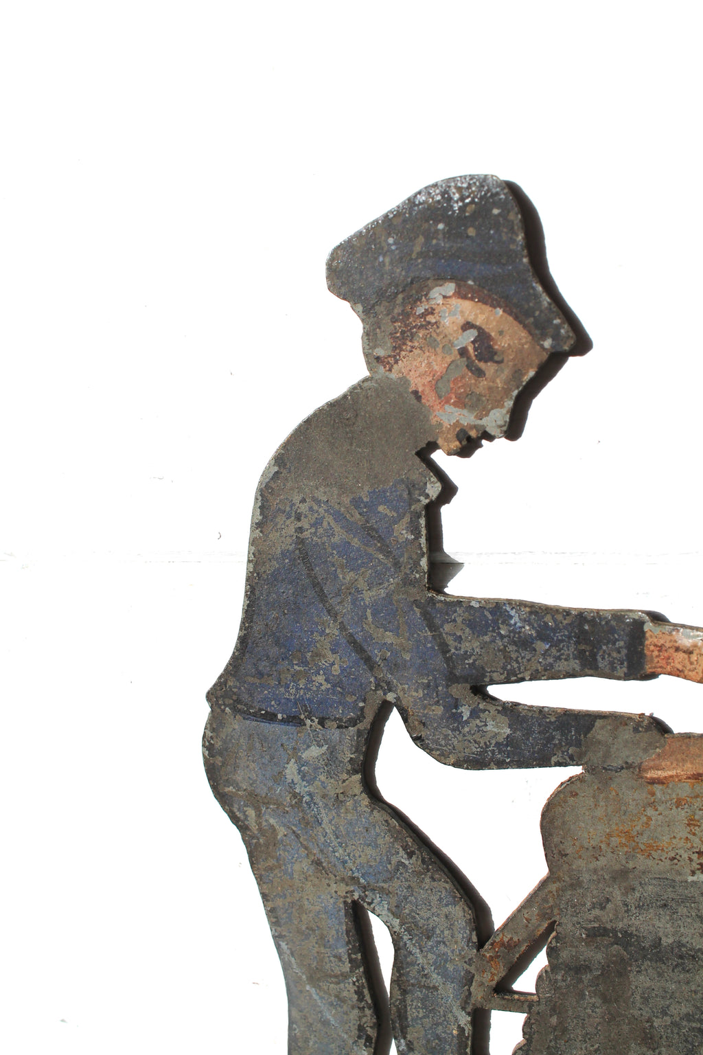 19th Frenc zinc weathervane in the original paint