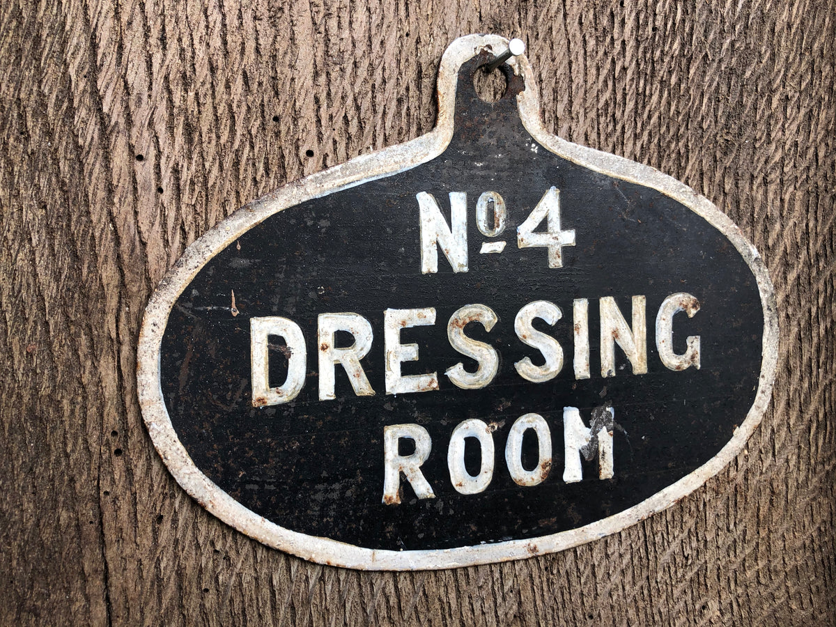 A set of five toleware country house servant's bell signs