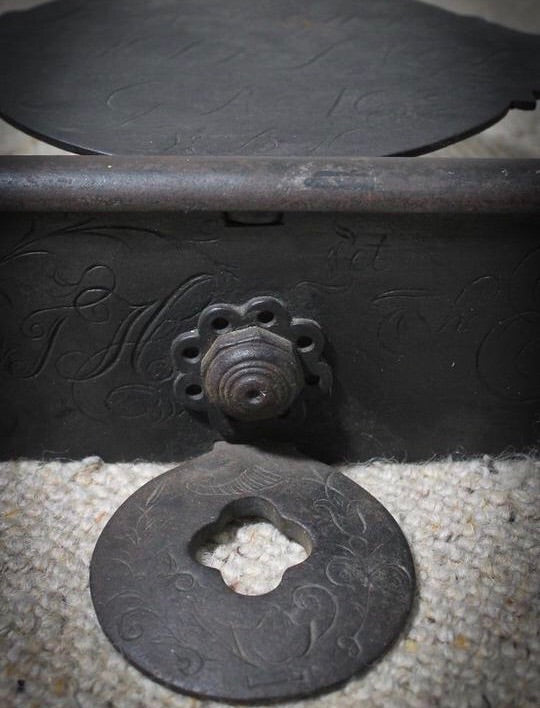 Rare Scottish blacksmith made fireside fender by Joseph Heughan of Auchencairn
