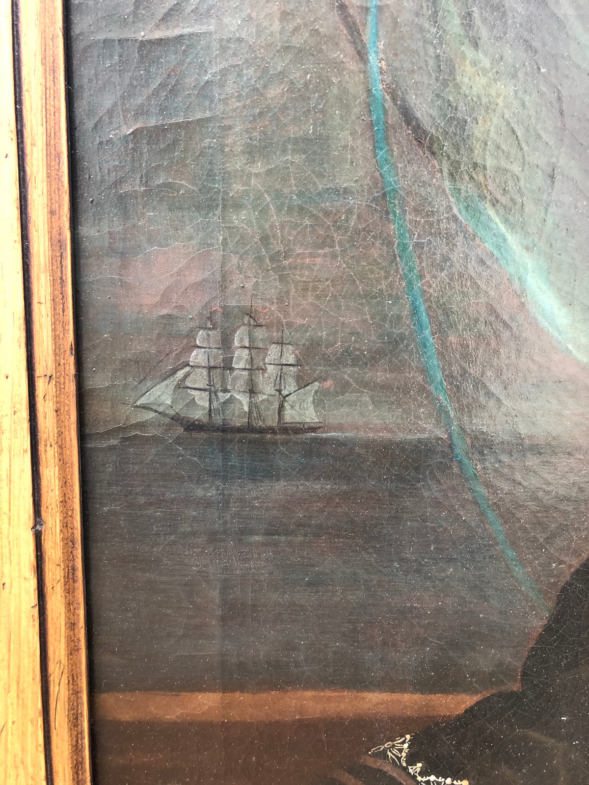 A large pair of portraits of a ship's captain and his wife