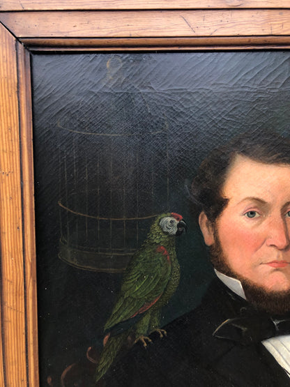 A large pair of portraits of a ship's captain and his wife
