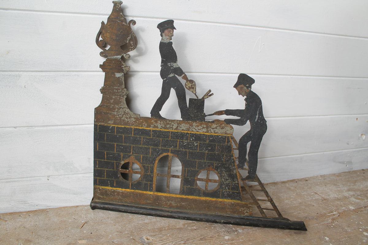 19th Frenc zinc weathervane in the original paint