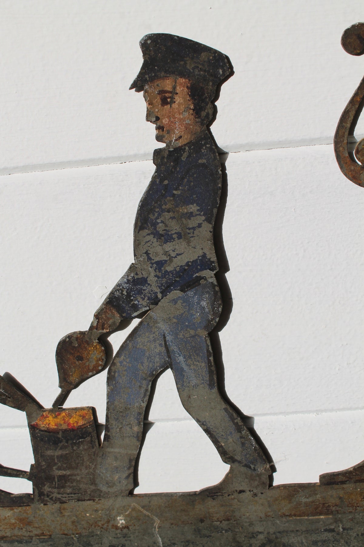 19th Frenc zinc weathervane in the original paint