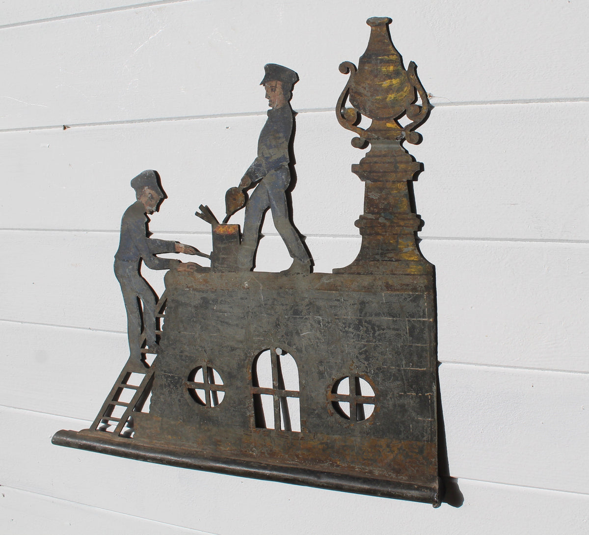 19th Frenc zinc weathervane in the original paint