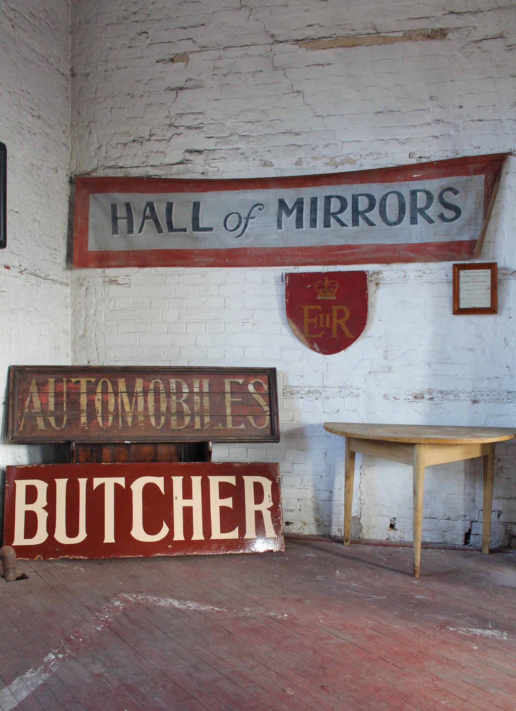 1950s hand painted fairground banner