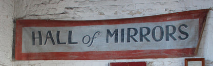 1950s hand painted fairground banner