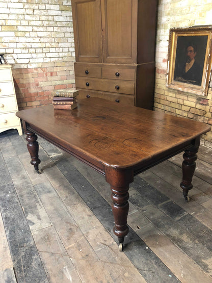 19th c Welsh oak kitchen table