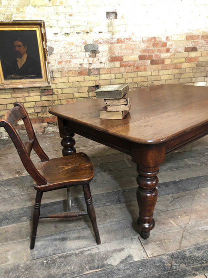 19th c Welsh oak kitchen table