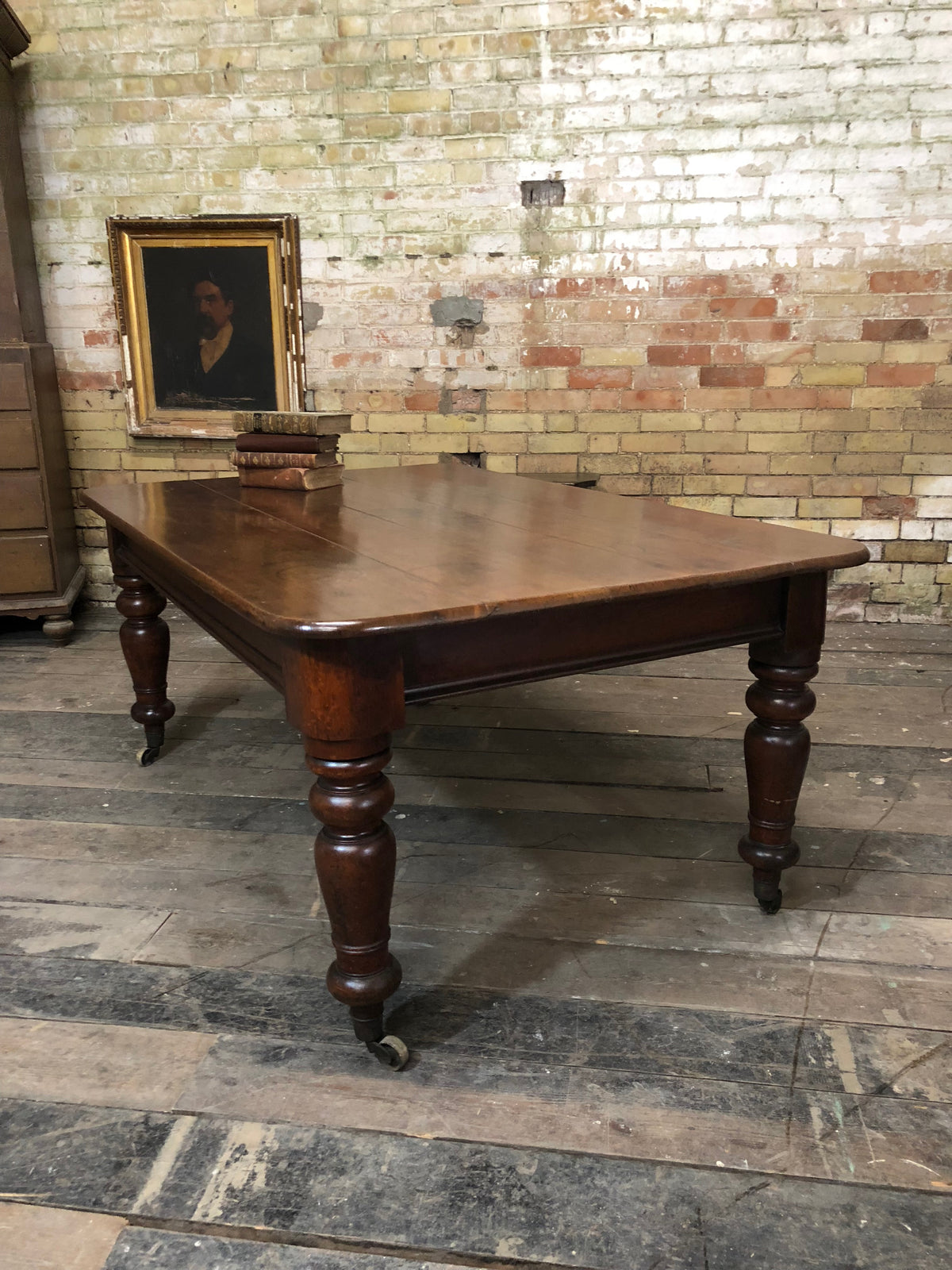 19th c Welsh oak kitchen table