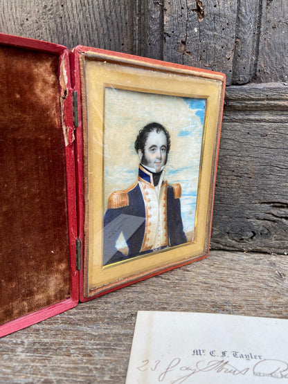 Miniature of a Royal Navy ship's captain by Charles Foot Tayler c. 1820