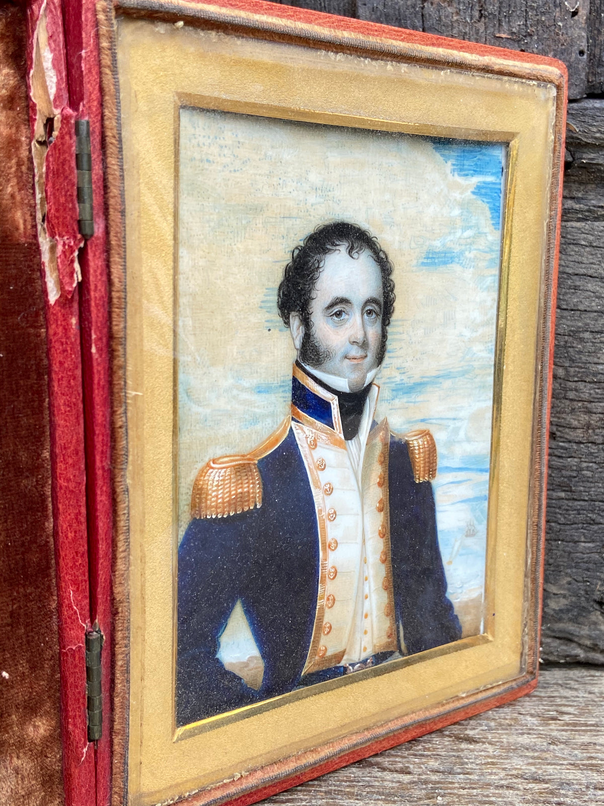Miniature of a Royal Navy ship's captain by Charles Foot Tayler c. 1820