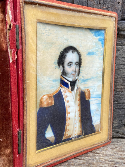 Miniature of a Royal Navy ship's captain by Charles Foot Tayler c. 1820