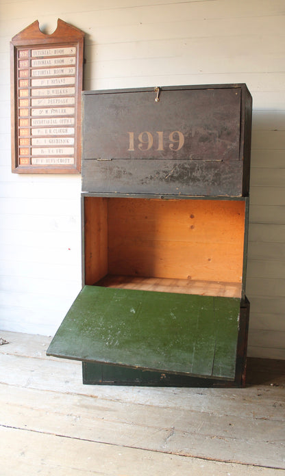 Wooden deed boxes from a Scottish solicitor's office