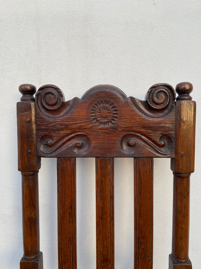 A large 17th c Scottish open arm chair from Braemar Castle