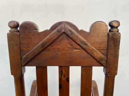 A large 17th c Scottish open arm chair from Braemar Castle
