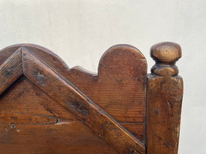 A large 17th c Scottish open arm chair from Braemar Castle