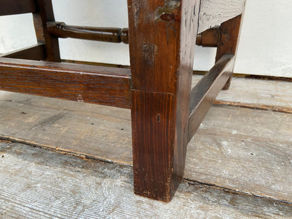 A large 17th c Scottish open arm chair from Braemar Castle