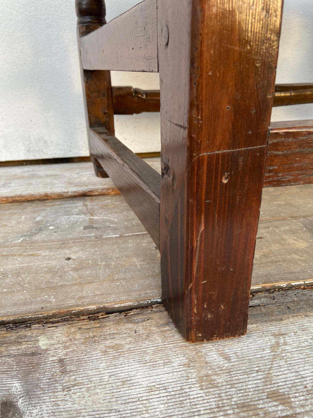 A large 17th c Scottish open arm chair from Braemar Castle