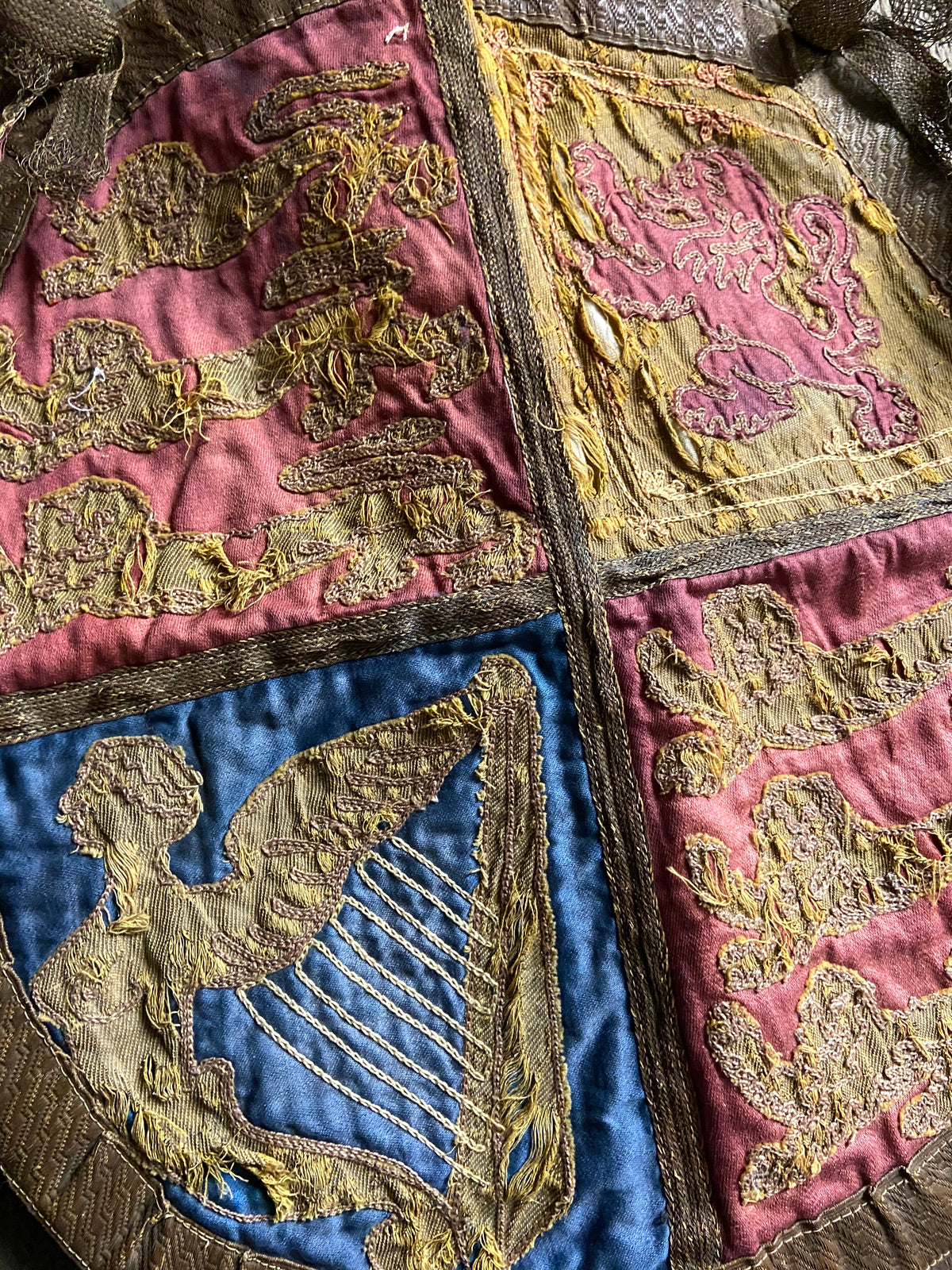 An early 19th century embroidered Royal Standard