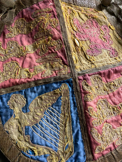 An early 19th century embroidered Royal Standard