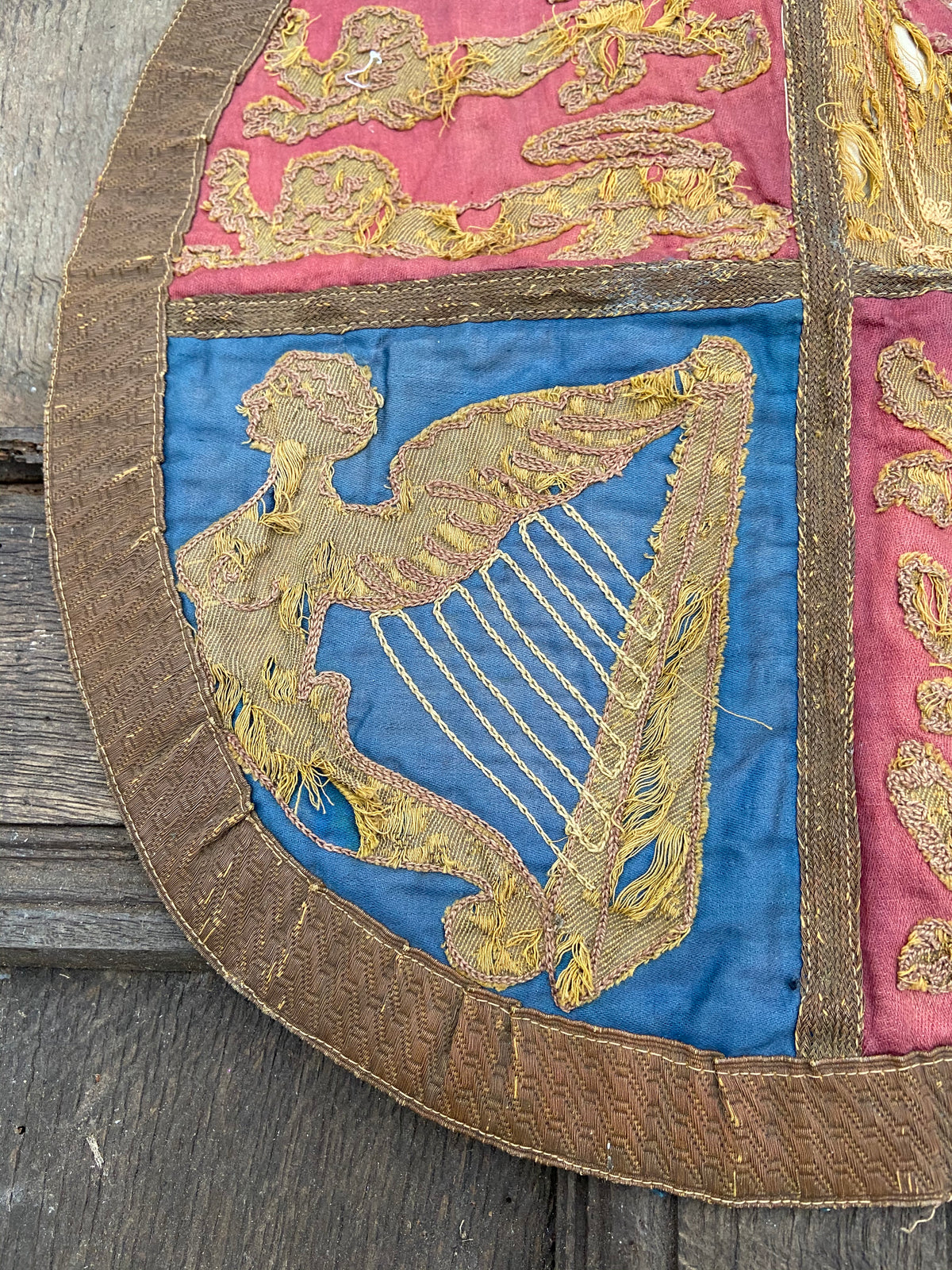 An early 19th century embroidered Royal Standard