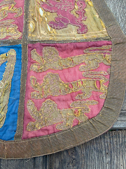 An early 19th century embroidered Royal Standard