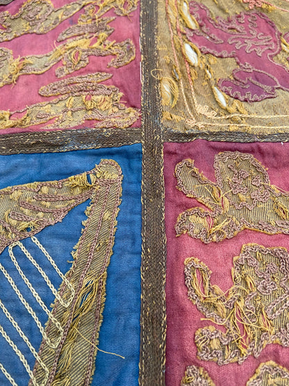 An early 19th century embroidered Royal Standard