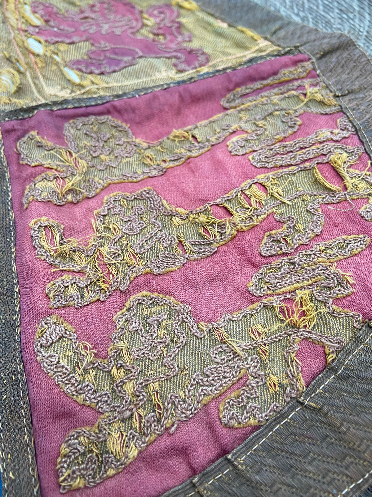 An early 19th century embroidered Royal Standard