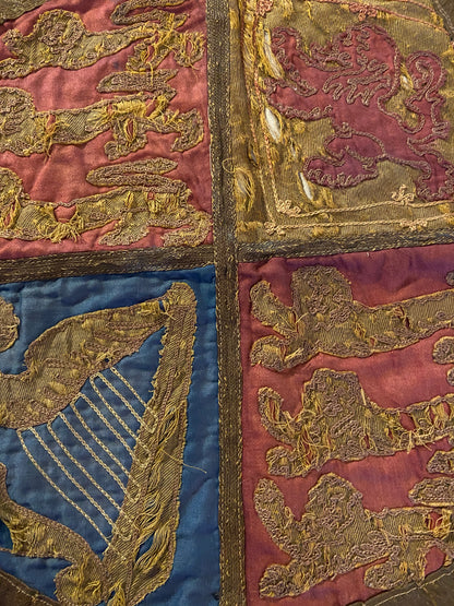 An early 19th century embroidered Royal Standard