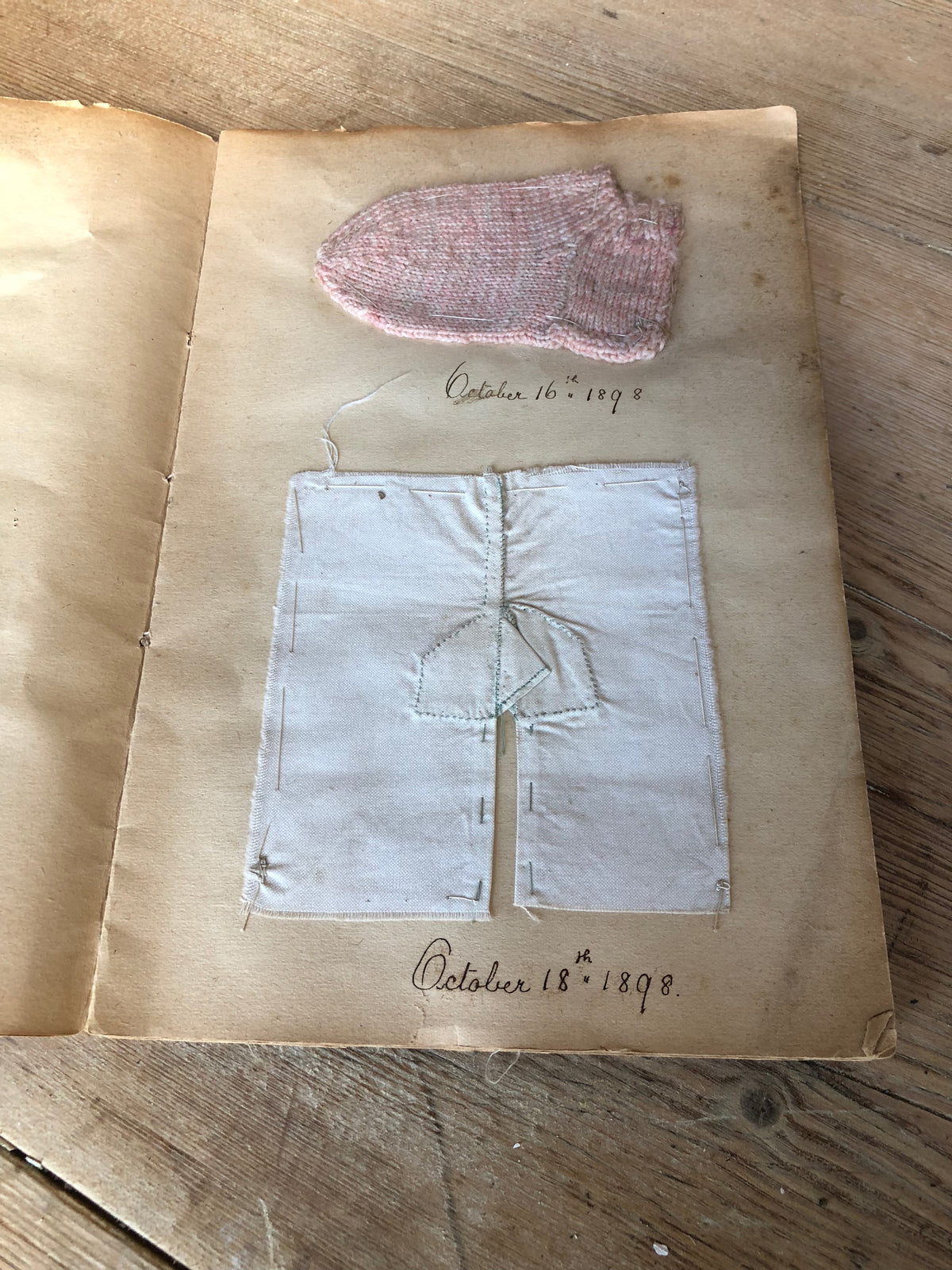 Olive Smith's 19th century needlework sample book